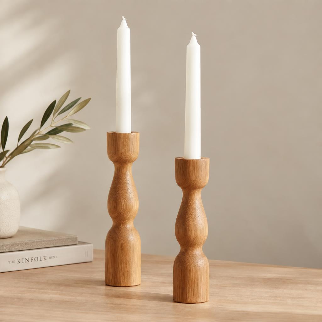 Wooden Candle Holders