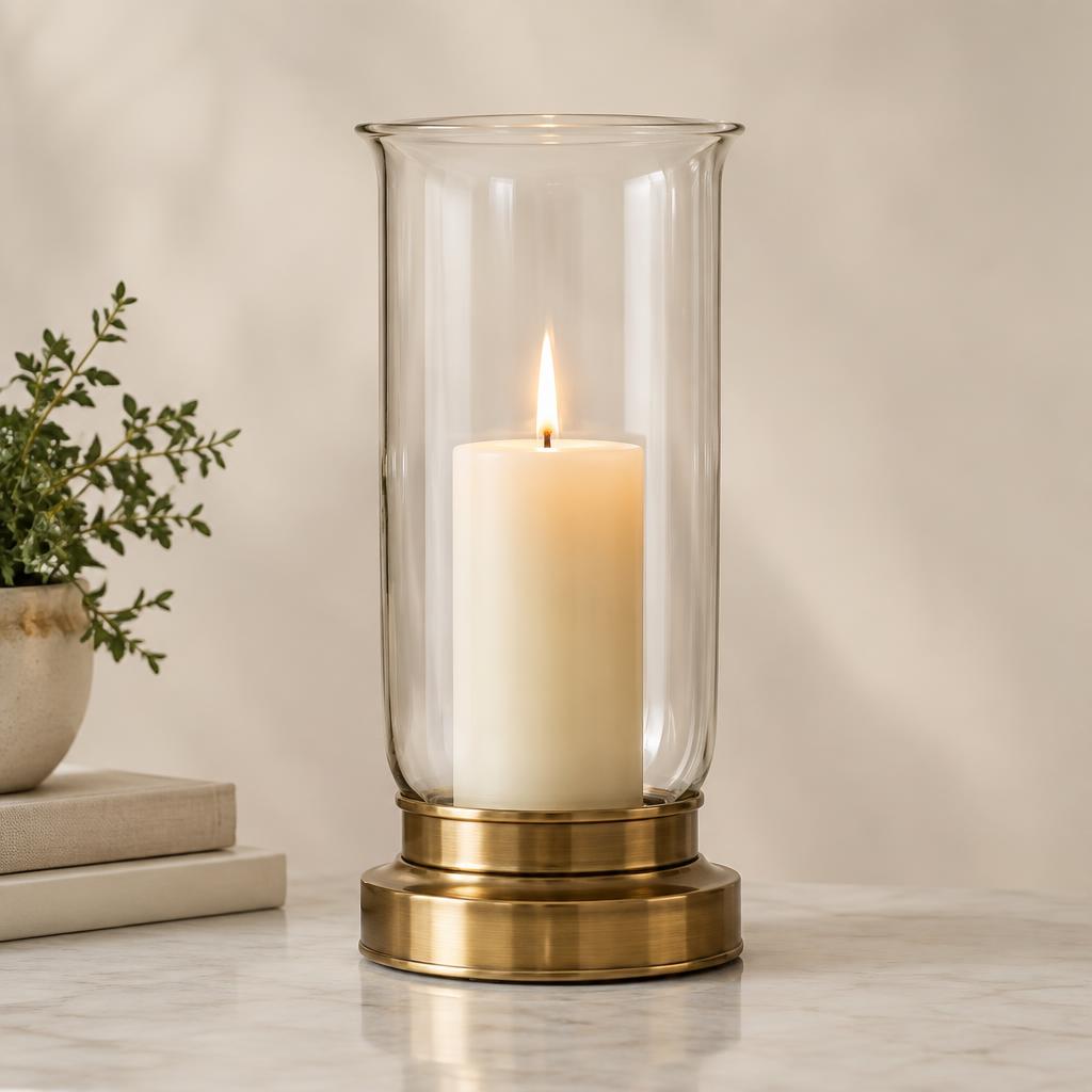 Glass Hurricane Lantern